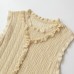 Pure desire wind lotus leaf edge casual layered top