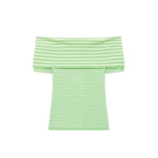 Pure Desire Striped Off Shoulder Knitted Top Pure Desire Striped Off Shoulder Knitted Top