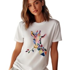 Round neck short sleeved top for women