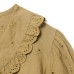 Embroidered small round collar shirt
