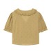 Embroidered small round collar shirt