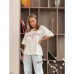 Short sleeved round neck top