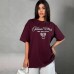 Round neck printed short sleeved top