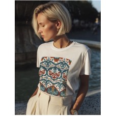 Round neck short sleeved top