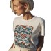 Round neck short sleeved top