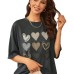 Round neck loose short sleeved top