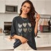 Round neck loose short sleeved top
