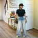 Faded Washed Gradient Catwhisker Denim Pants Fashion Vintage Style Bottoms