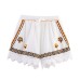 Embroidered shirt+embroidered shorts set