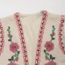 French street embroidered short vest