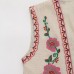 French street embroidered short vest