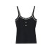 Spicy girl's contrasting color trimmed camisole top