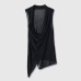 Sleeveless hanging double breasted knitted top