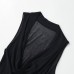 Sleeveless hanging double breasted knitted top