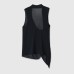 Sleeveless hanging double breasted knitted top
