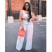 Fashion Gradient Blush Denim Pants Fashion Gradient Blush Denim Pants