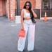 Fashion Gradient Blush Denim Pants Fashion Gradient Blush Denim Pants