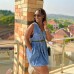 Casual Double Pocket Button-Up Mini Sleeveless Denim Dress