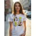 Round neck loose short sleeved top for women