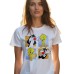 Round neck loose short sleeved top for women