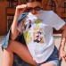 Round neck loose short sleeved top for women