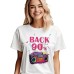 Round neck loose short sleeved top for women