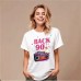 Round neck loose short sleeved top for women
