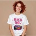 Round neck loose short sleeved top for women