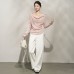 Chic Pink Off-Shoulder Long Sleeve Top for Women, One-Shoulder Neckline Inner Layer Chic Pink Off-Shoulder Long Sleeve Top for Women, One-Shoulder Neckline Inner Layer