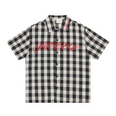 Embroidered short sleeves with letters