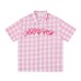 Embroidered short sleeves with letters