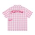Embroidered short sleeves with letters