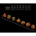 New Dungeons Dragons Board Game 7-Piece Set Dice DND RPG D6 D20 Natural Flame Stone