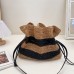 Stripe French Style Single Shoulder Straw Bag Large Capacity Tote Weaving Bag Beach Vacation Sand Bag