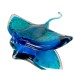 Colored glass ornament crystal manta ray sea fish for living room