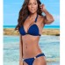 New printed bikini with neck tie and exposed back, slimming swimsuit, flesh blocking and sexy split women's swimsuit