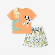 Factory Stock Children's Outfits Summer  Cartoon Short Sleeve Boys' Set  Kids Clothing Wholesale Distribution
