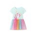 Summer Kids Dress Cartoon Unicorn  Children's Dress Baby Tulle Princess Dress