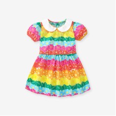 Cotton Children's Princess Dress Summer Short Sleeve Girls' Dress