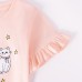 Cute Summer Girls' Outfit Set for KidsChildren's Clothing Set, Cartoon Baby Clothes