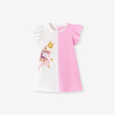 Cute Cartoon Print Summer Dress for GirlsChildren's Dress