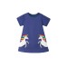 Girls' Short Sleeve Dress Summer Mid-Small Kids Dress Baby Cartoon Princess Dress