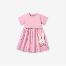 Cute Girls' Dress Summer New Design Pure Cotton Cartoon Children's Dress
