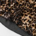 Leopard print color blocked sequin head set, two-piece set