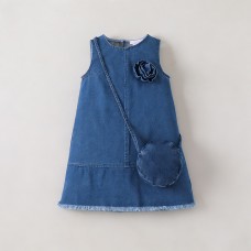 Cute Sleeveless Dress and Bag Set for Girls, Summer Fashion Two-Piece Outfit