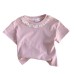 Girls' T-Shirt with Lace Ruffle Peter Pan Collar, Short Sleeve Casual Top, Summer Outfit