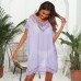 Cropped Women's V-Neck Hand-Crocheted Patchwork Cover-Up