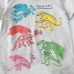 Children's Short Sleeve T-Shirt Summer New Style Night Glow Dinosaur Pattern Innerwear Kids Clothing