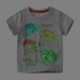Children's Short Sleeve T-Shirt Summer New Style Night Glow Dinosaur Pattern Innerwear Kids Clothing