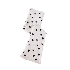 Cute Girls' Autumn Wide-Leg Bottoms with Heart Pattern, Flared Leg Trousers for Kids, Casual Long Pants